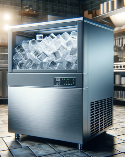 Home 85 DALL·E 2024 01 16 12 10 03 A commercial grade ice maker suitable