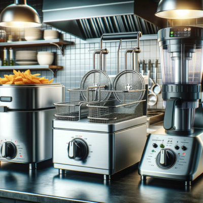 Home 83 DALL·E 2024 01 16 13 54 31 A modern stainless steel deep fryer with