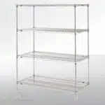 Metroseal 4 Wire Shelving Unit – Chrome Coated