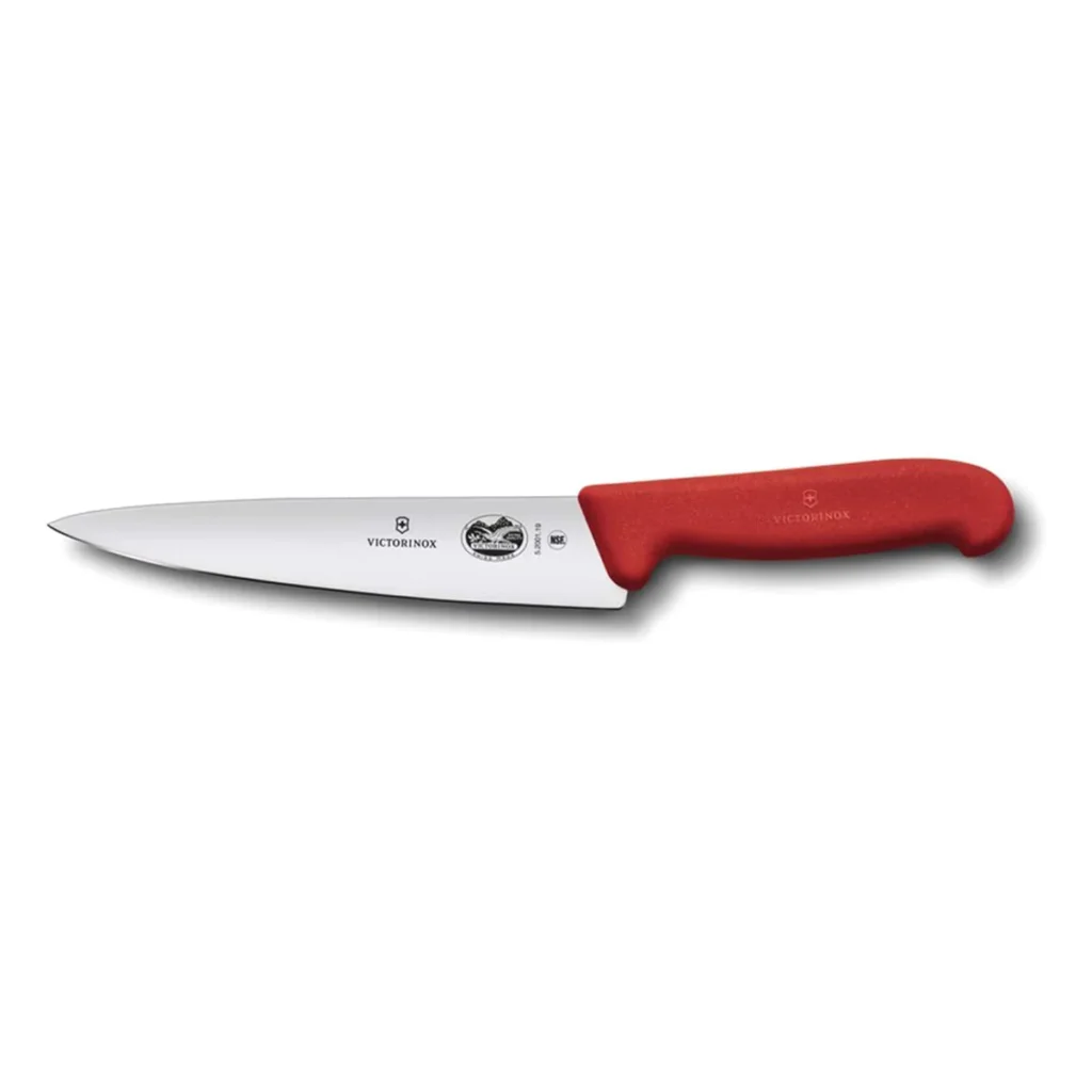 Victorinox Carving Knife Red Fibrox Handle, Blade 25cm – 5.2001.25