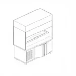 Charcoal Barbecue with Under Chiller and Kitchen Hood