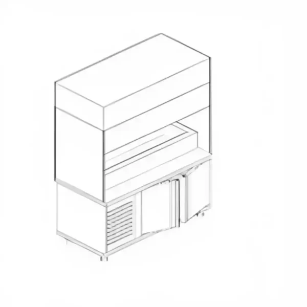 Charcoal Barbecue with Under Chiller and Kitchen Hood