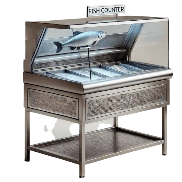 Stainless Steel Fish Counter on Stand