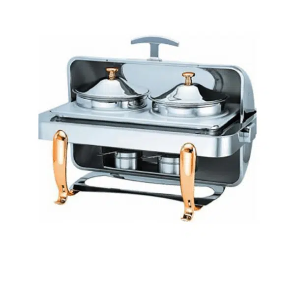 Double Soup Chafing Dish with Roll Top