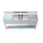 Double Bowl Sink Unit with Double Hand Drainer