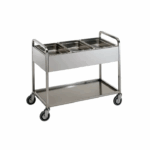 GN Trolley – Stainless Steel 3 GN 1/1 Capacity Service Trolley