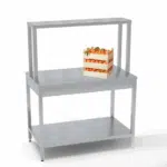 Stainless Steel Work Table with Over Shelf – Heavy-Duty Prep & Storage Table