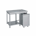 Stainless Steel Table with Hole for Rubbish