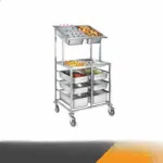 عربة لحاويات GN - عربة من الفولاذ المقاوم للصدأ لتحضير الوجبات الطازجة