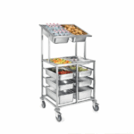 Trolley for GN – Stainless Steel Fresh Meals Preparation Trolley