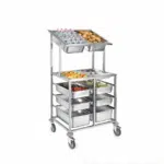 Trolley for GN – Stainless Steel Fresh Meals Preparation Trolley